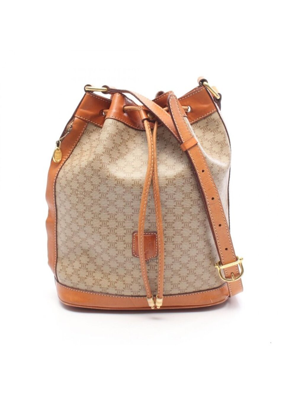 Celine Shoulder Bag Macadam Canvas Leather Bag Cross